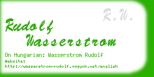 rudolf wasserstrom business card